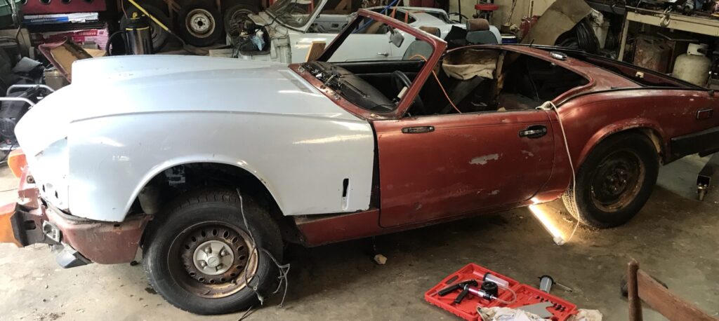 Mk4 Triumph Spitfire wearing a Mk2 bonnet